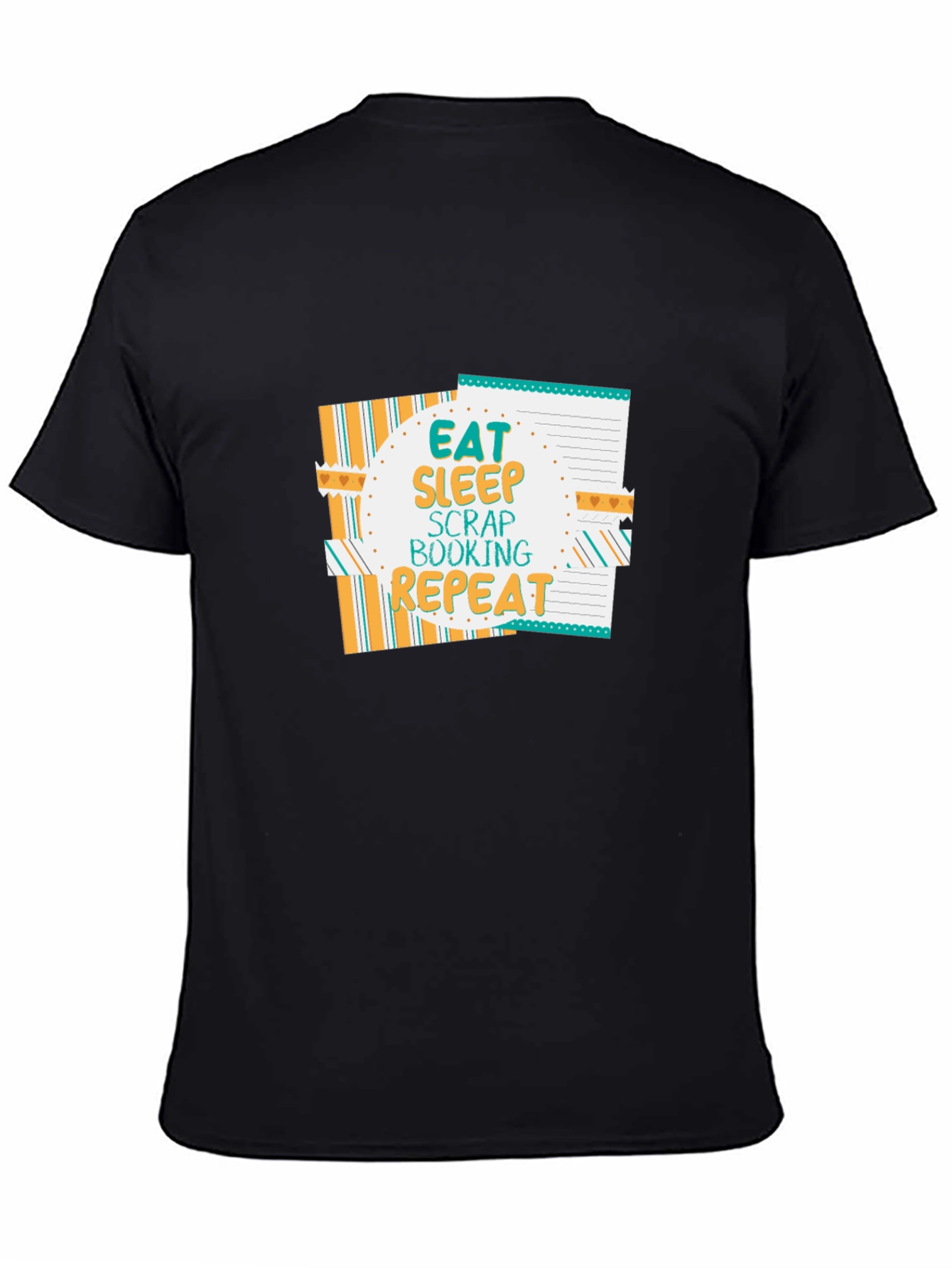 Eat Sleep Scrapbooking Repeat Black T-Shirt