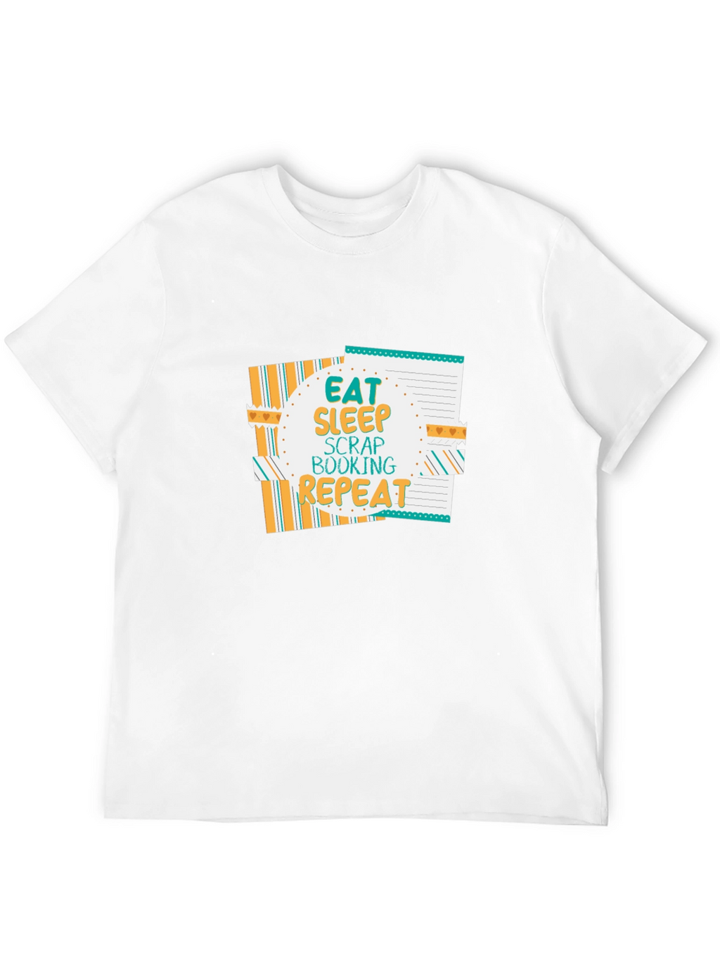 Eat Sleep Scrapbooking Repeat Black T-Shirt