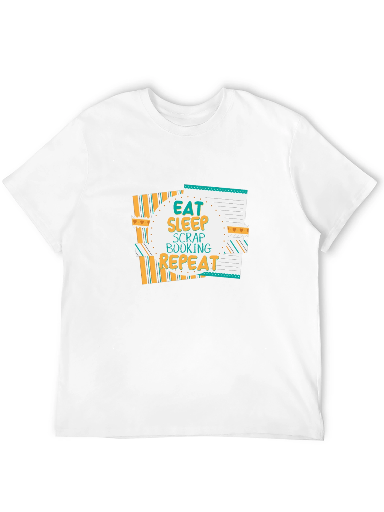 Eat Sleep Scrapbooking Repeat Black T-Shirt
