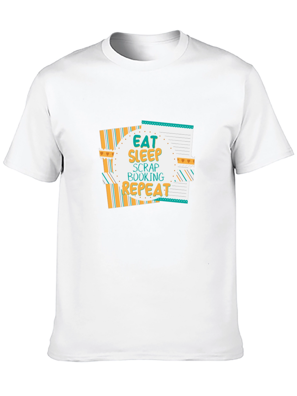 Eat Sleep Scrapbooking Repeat Black T-Shirt