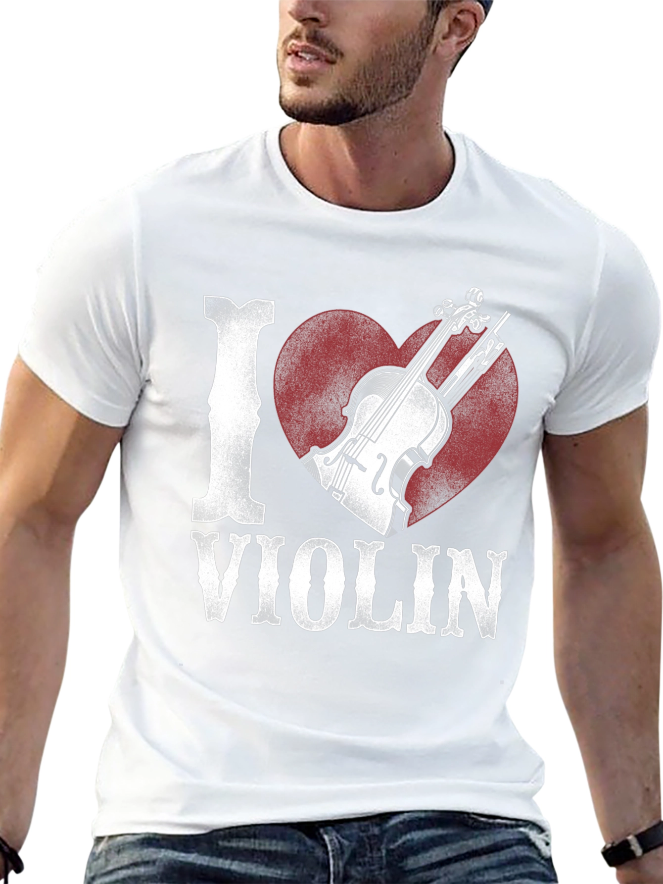I Heart Violin Graphic Tee - Music Lover Shirt