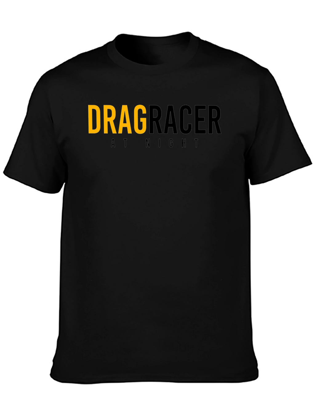 Drag Racer At Night Graphic Tee - Black