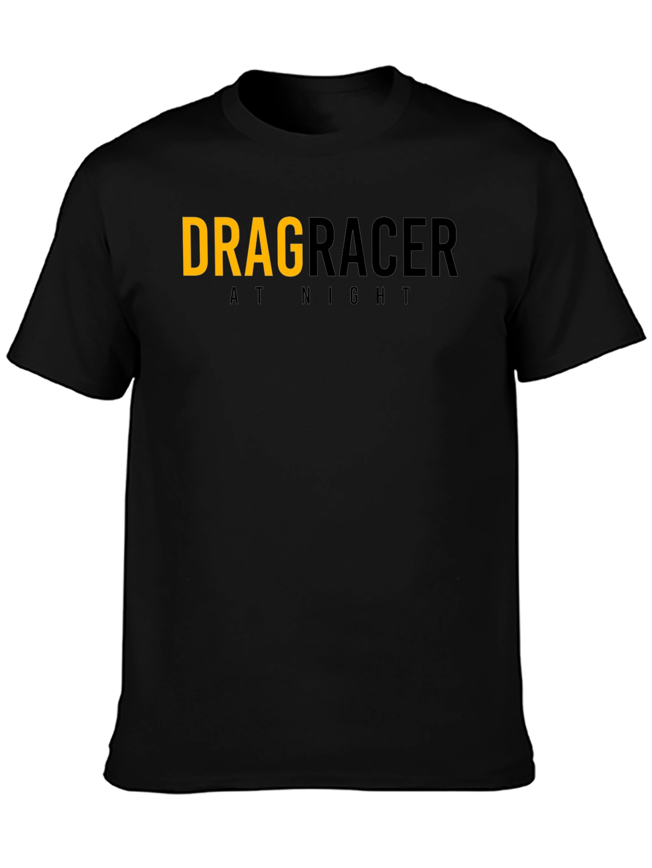 Drag Racer At Night Graphic Tee - Black