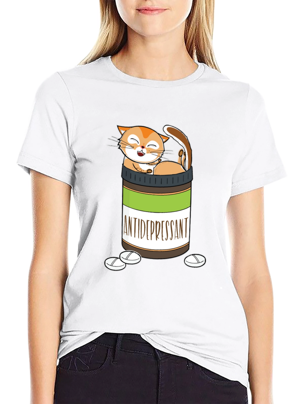 Funny Cat Antidepressant T-Shirt