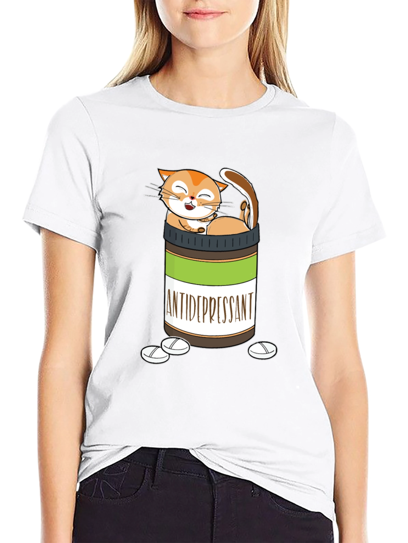 Funny Cat Antidepressant T-Shirt