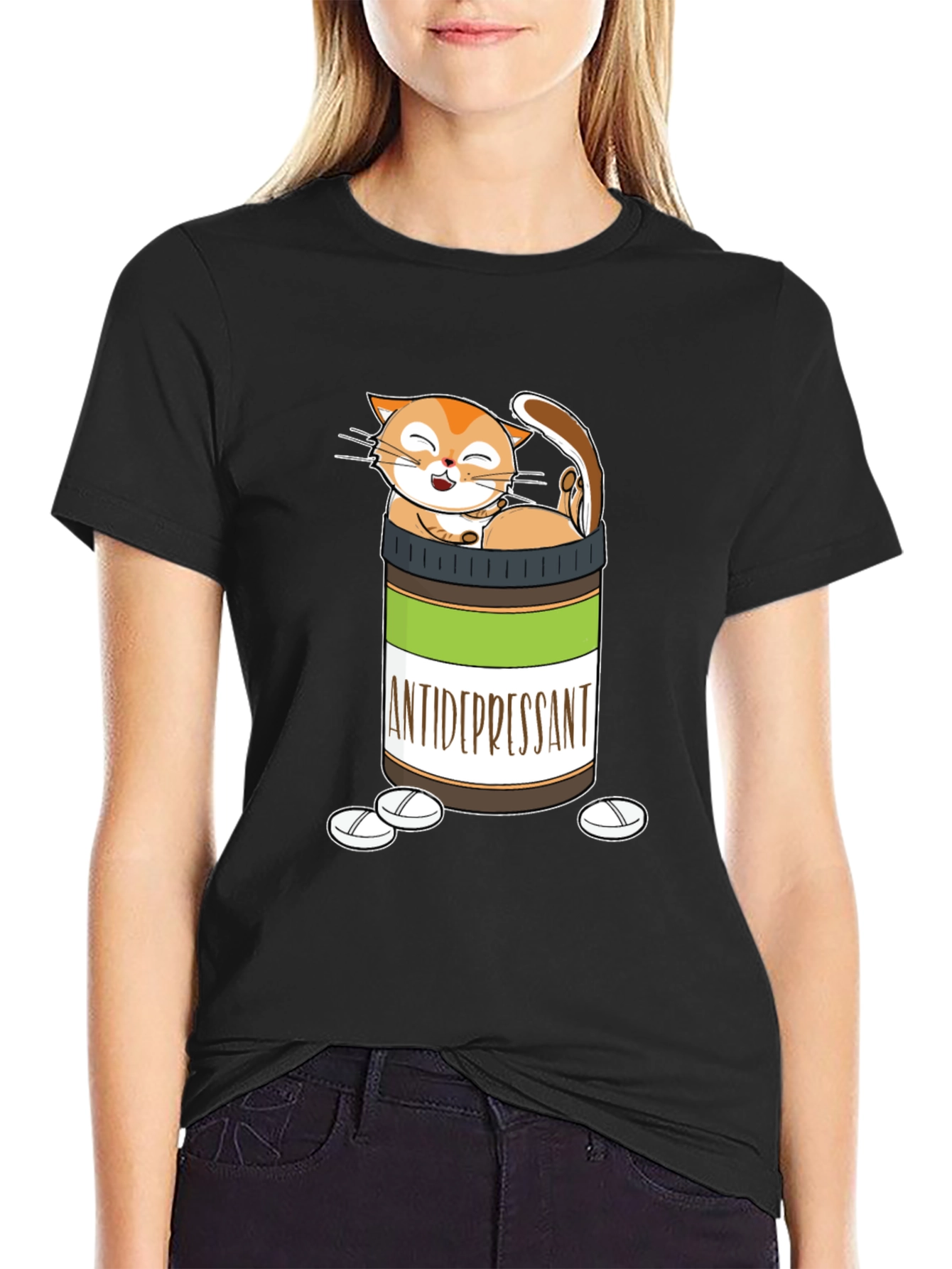 Funny Cat Antidepressant T-Shirt