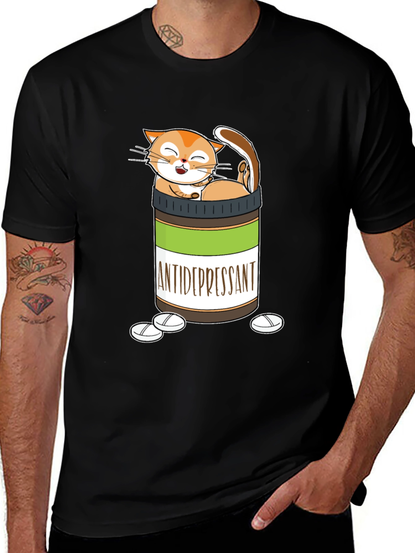 Funny Cat Antidepressant T-Shirt