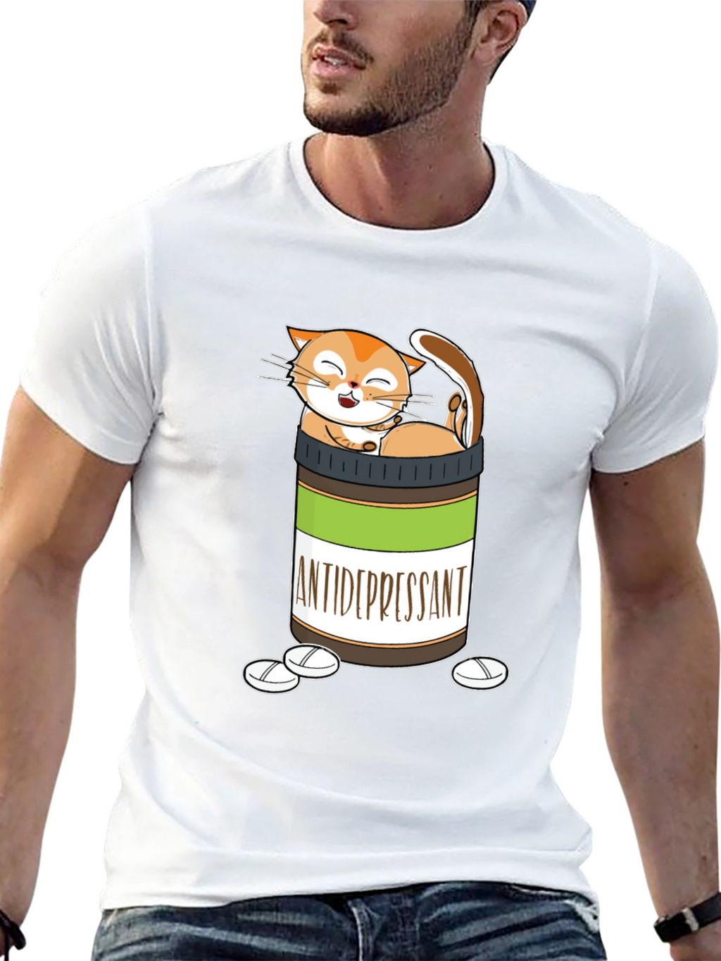 Funny Cat Antidepressant T-Shirt