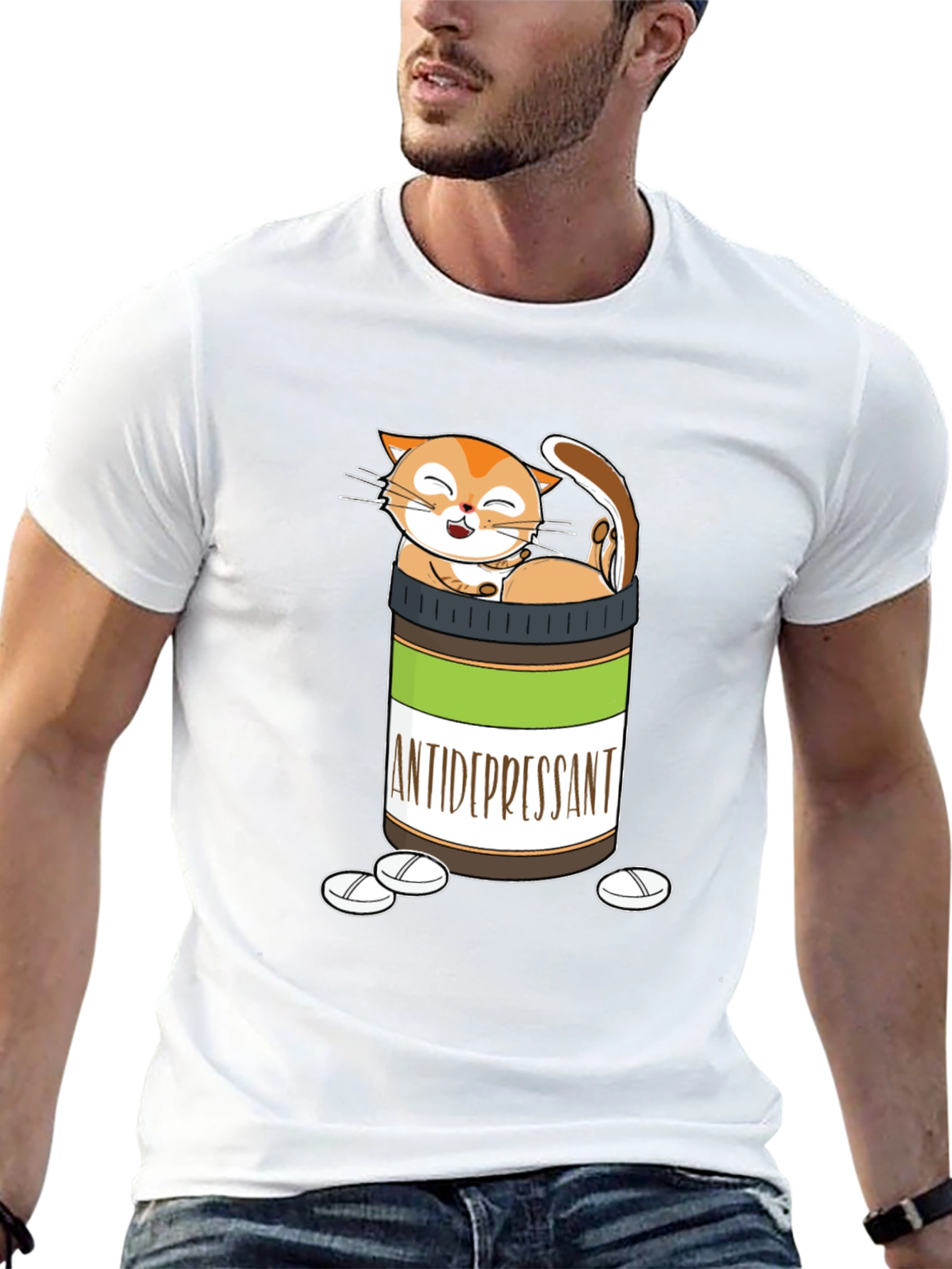 Funny Cat Antidepressant T-Shirt