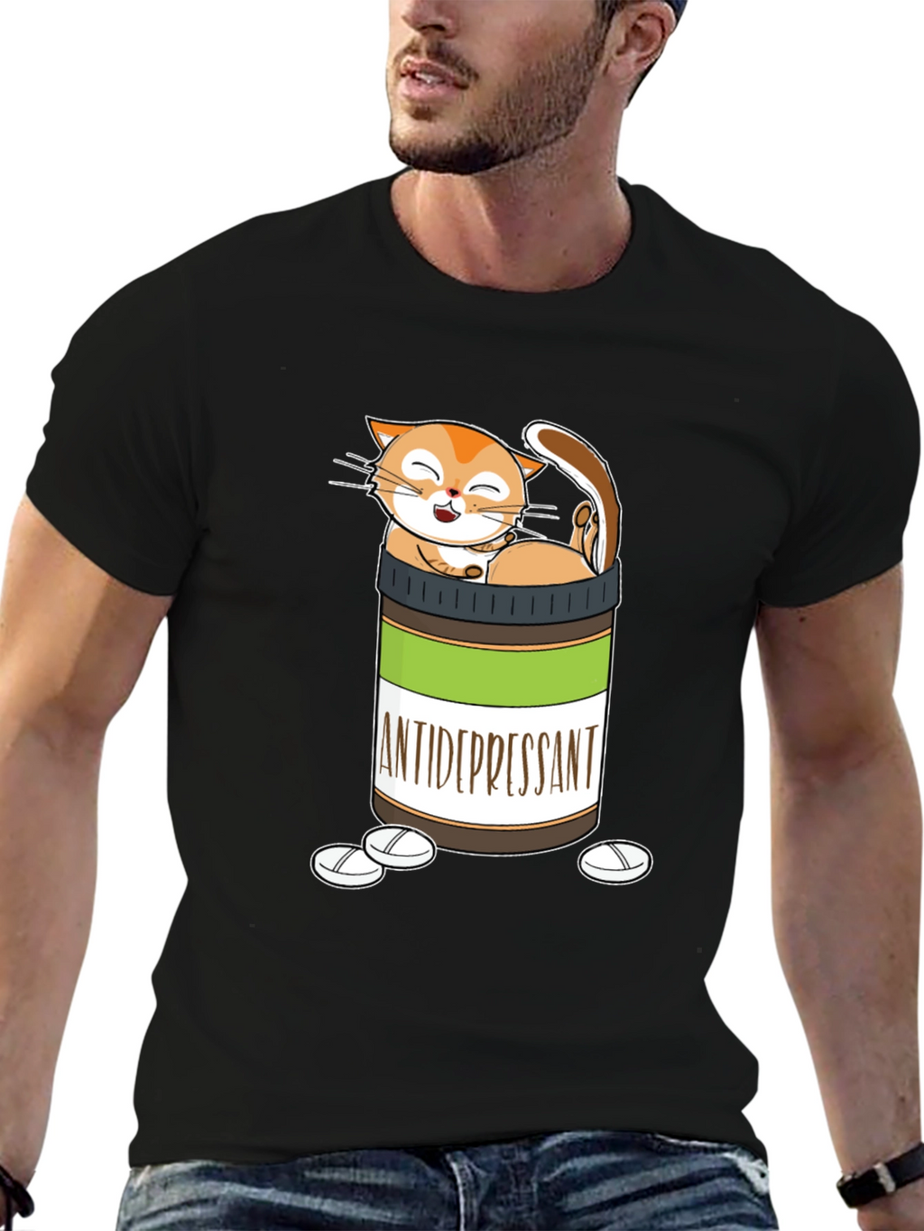 Funny Cat Antidepressant T-Shirt