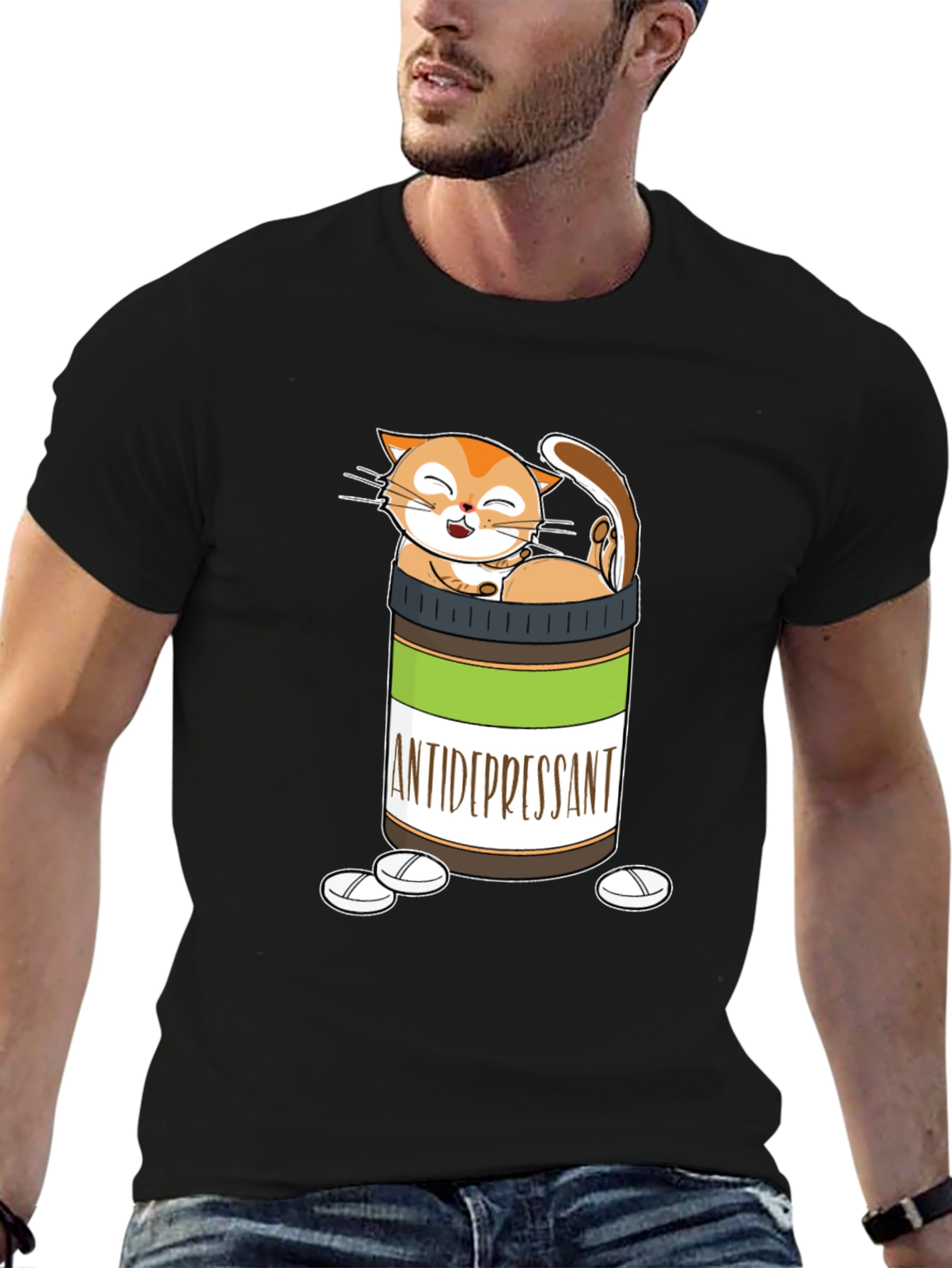 Funny Cat Antidepressant T-Shirt