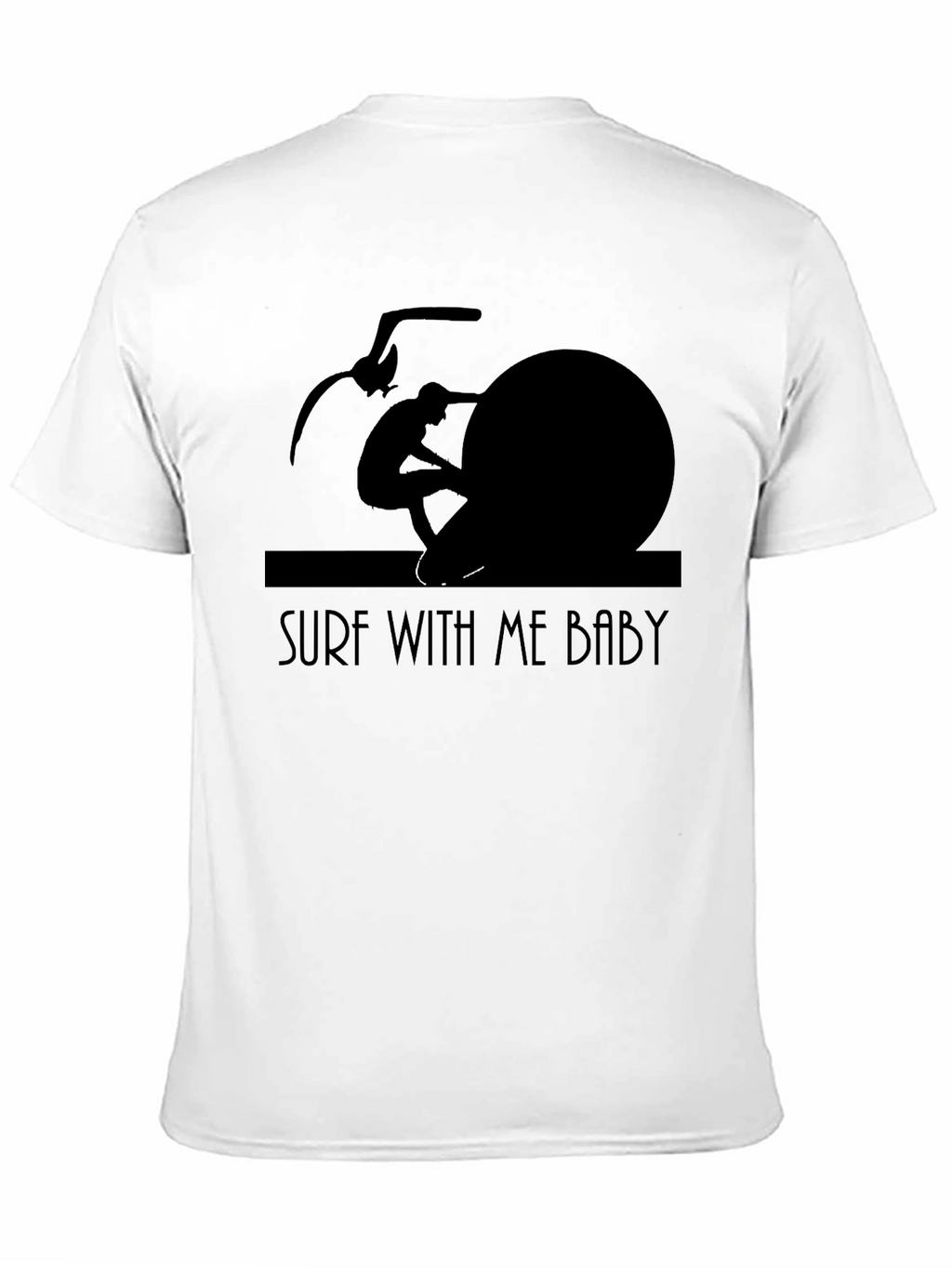 Surf With Me Baby Black T-Shirt