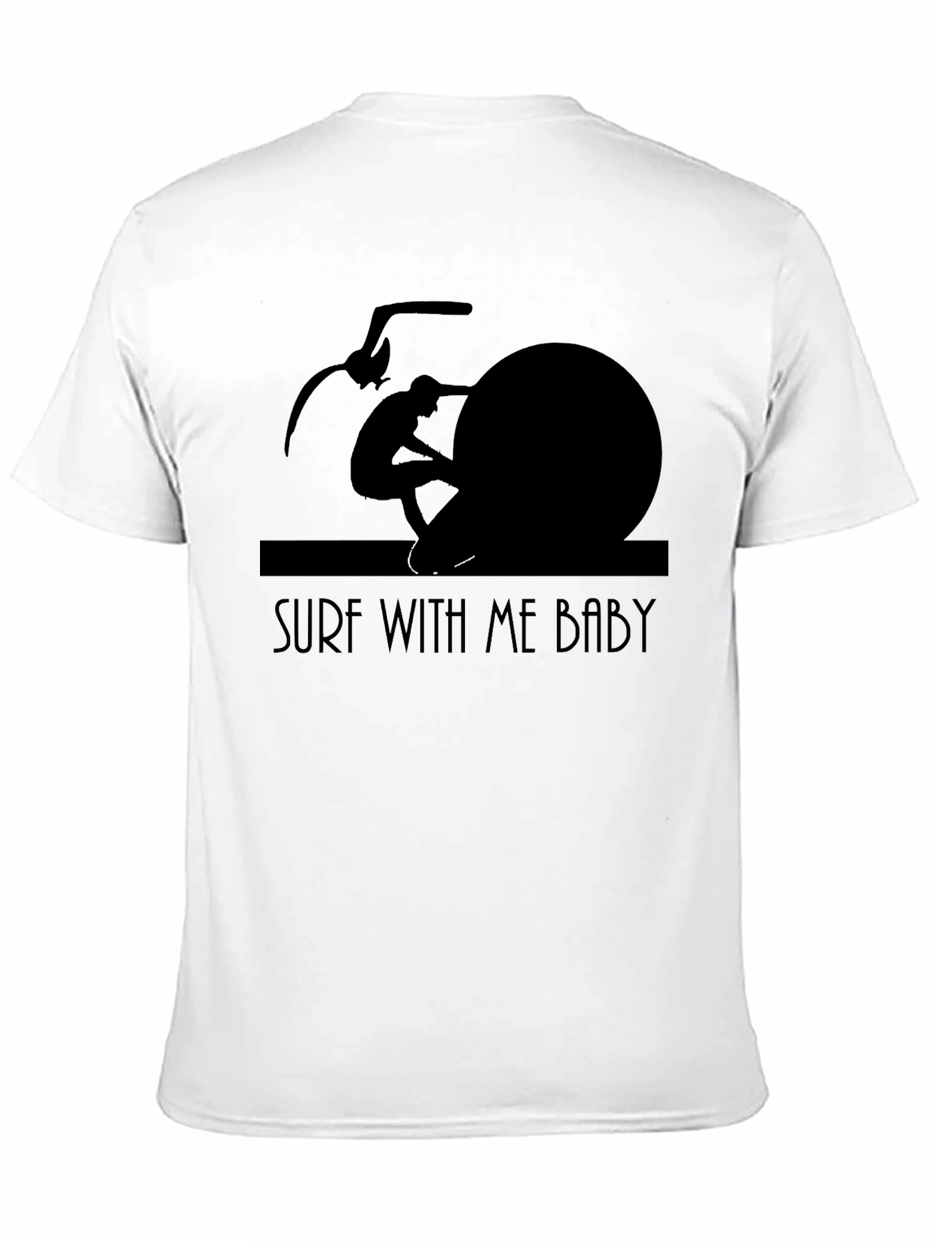 Surf With Me Baby Black T-Shirt