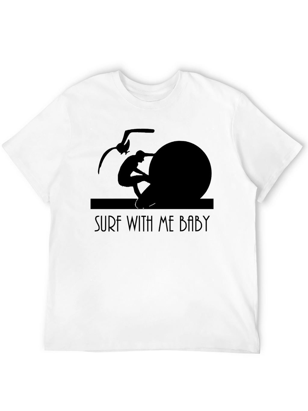 Surf With Me Baby Black T-Shirt