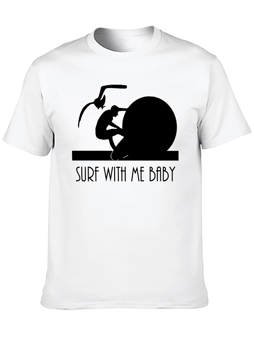 Surf With Me Baby Black T-Shirt