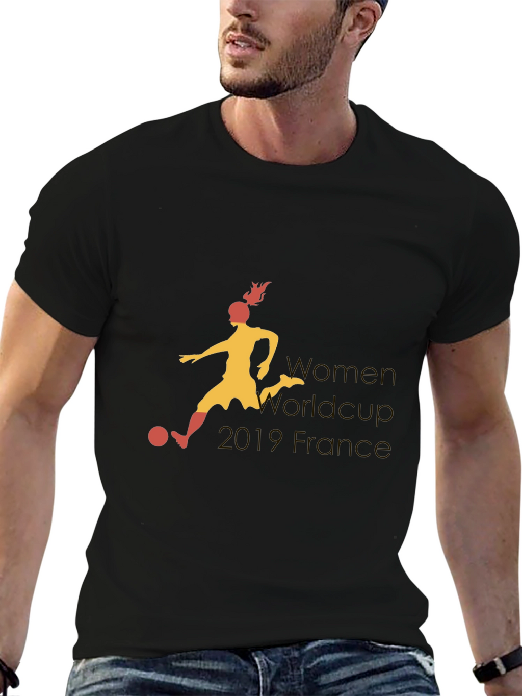 Womens World Cup France Black T-Shirt