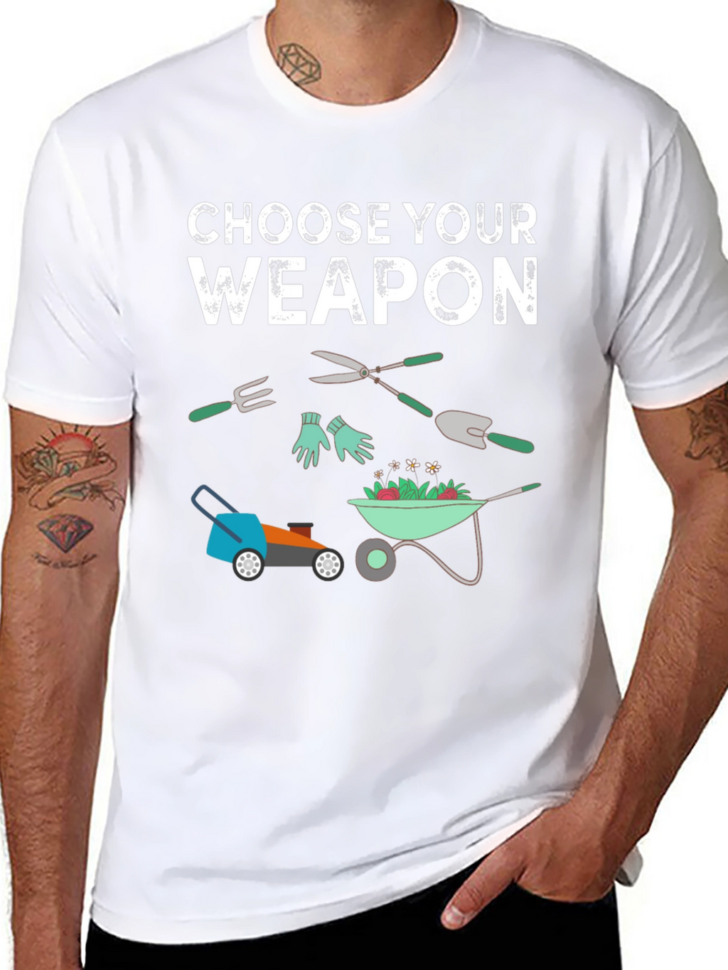 Gardening Weapon T-Shirt - Choose Your Tool