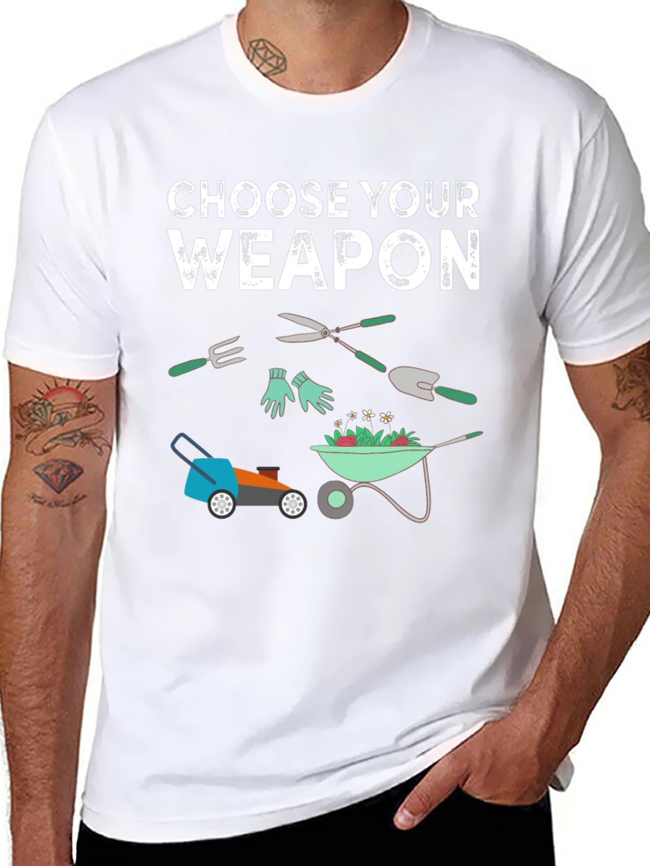 Gardening Weapon T-Shirt - Choose Your Tool