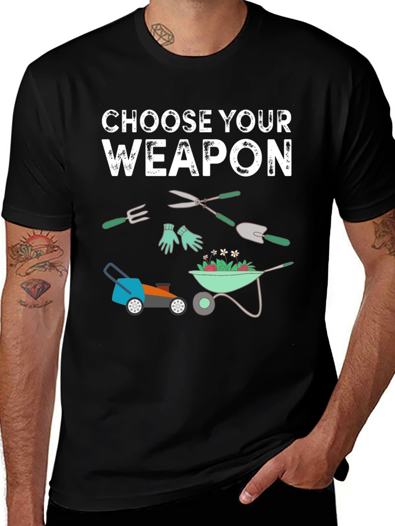 Gardening Weapon T-Shirt - Choose Your Tool