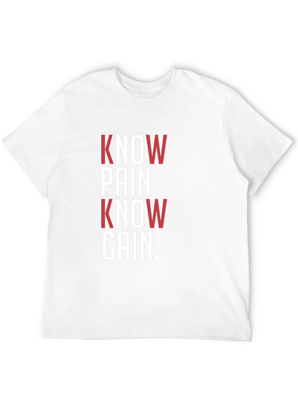 Know Pain Know Gain Black Graphic T-Shirt