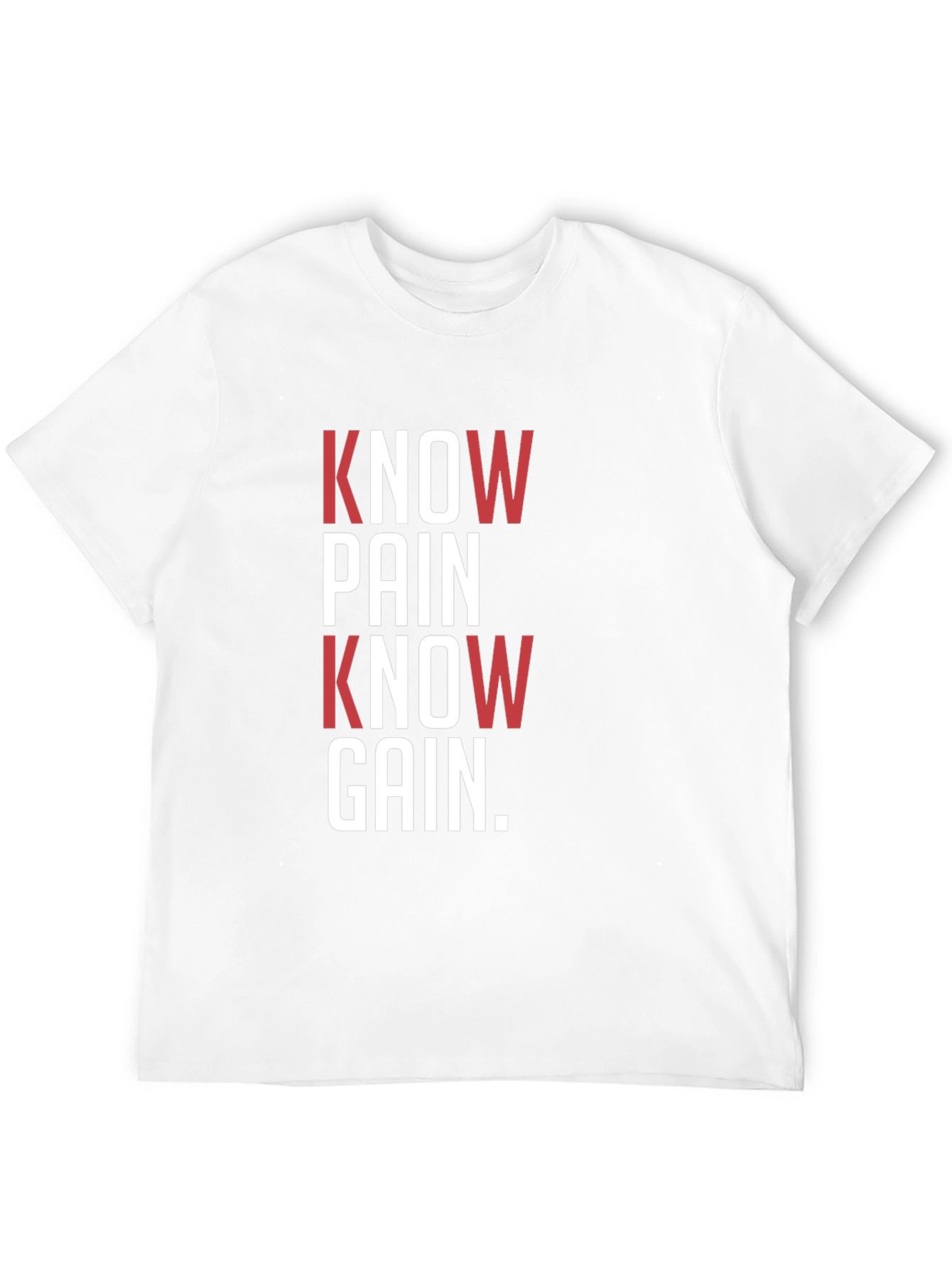 Know Pain Know Gain Black Graphic T-Shirt