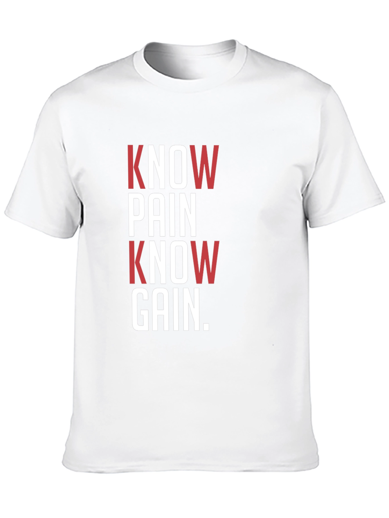 Know Pain Know Gain Black Graphic T-Shirt