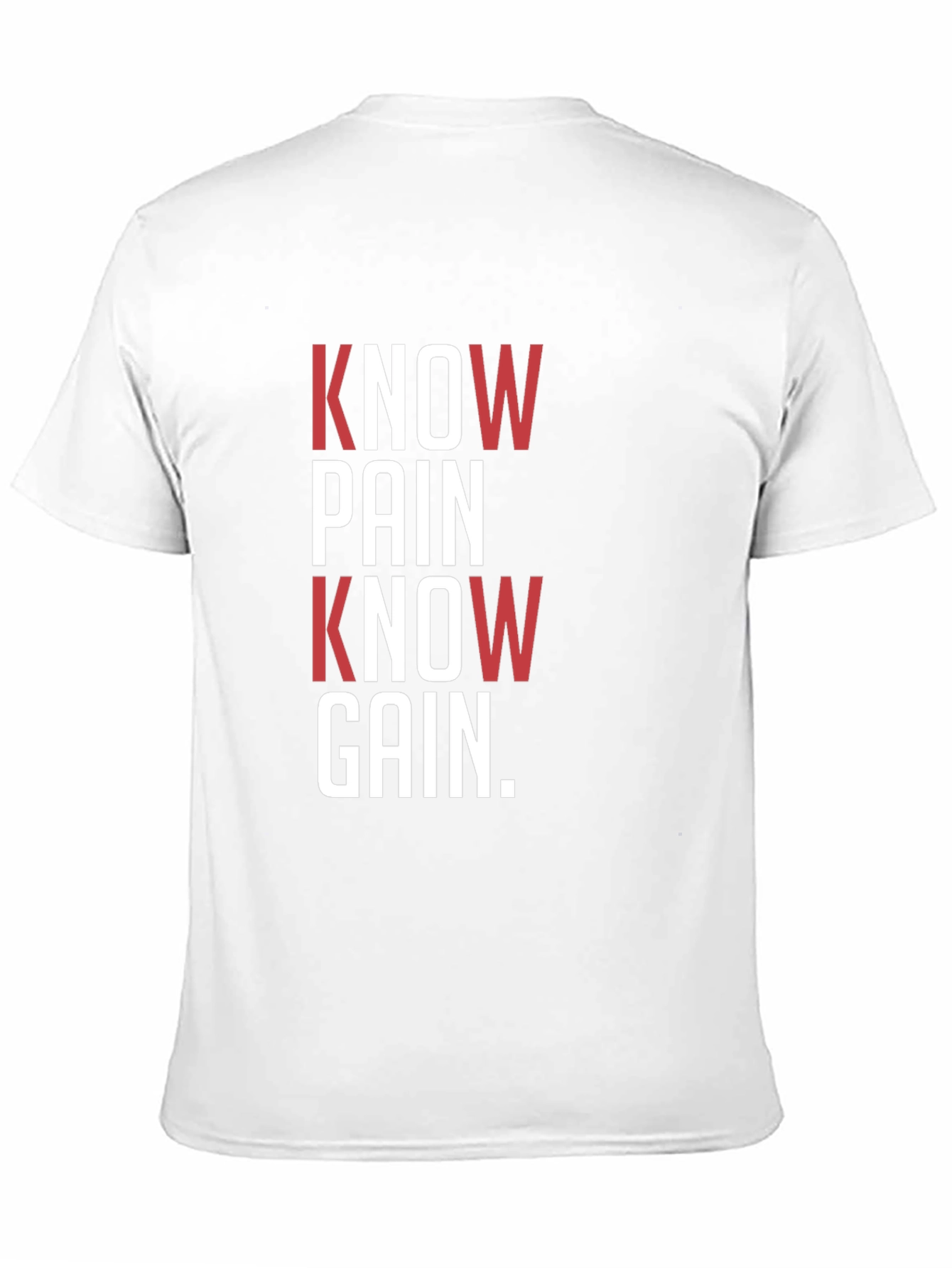 Know Pain Know Gain Black Graphic T-Shirt