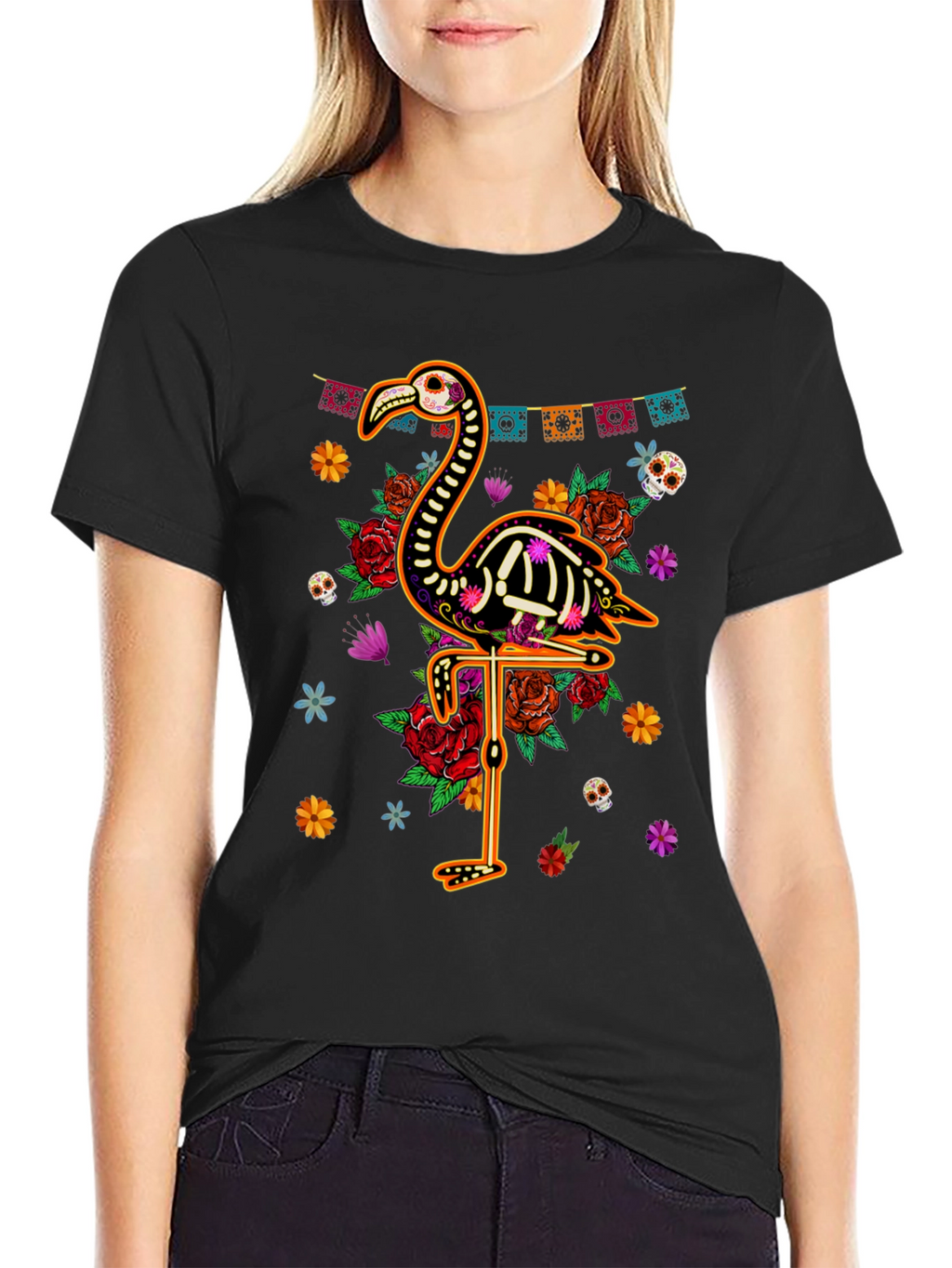 Day of the Dead Flamingo T-Shirt