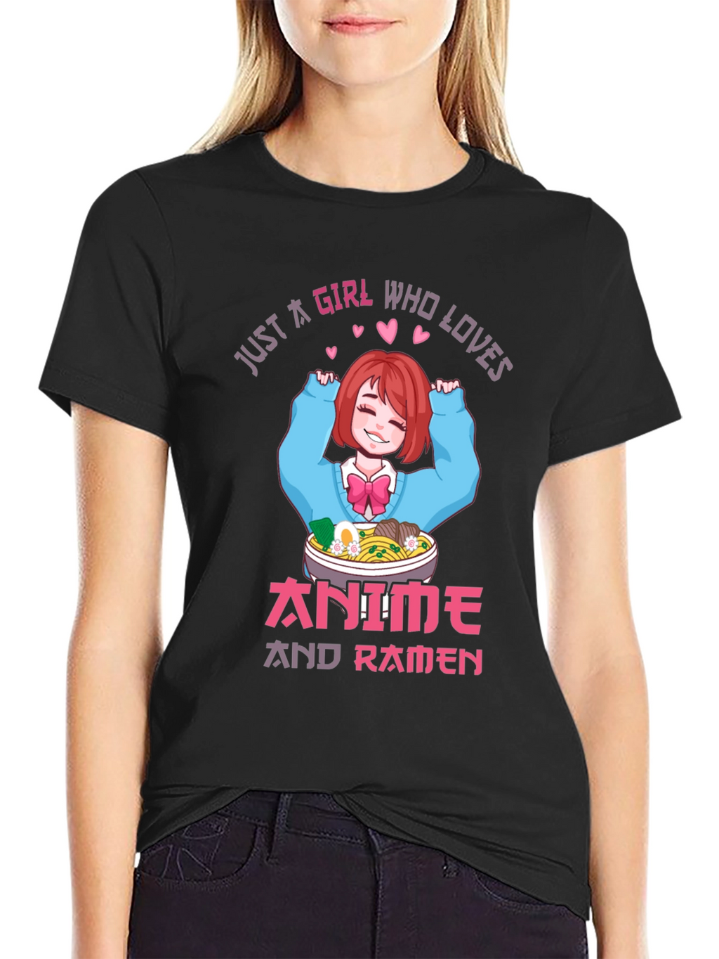 Anime and Ramen Girl T-Shirt