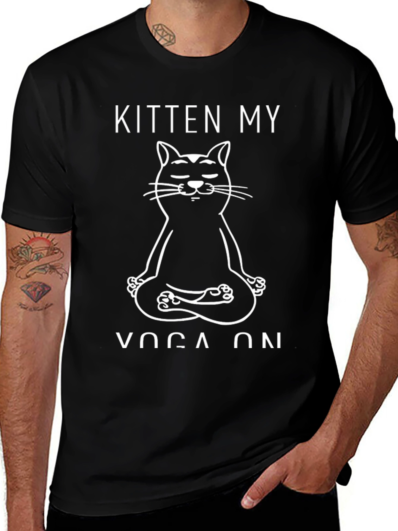 Kitten My Yoga On Graphic Tee