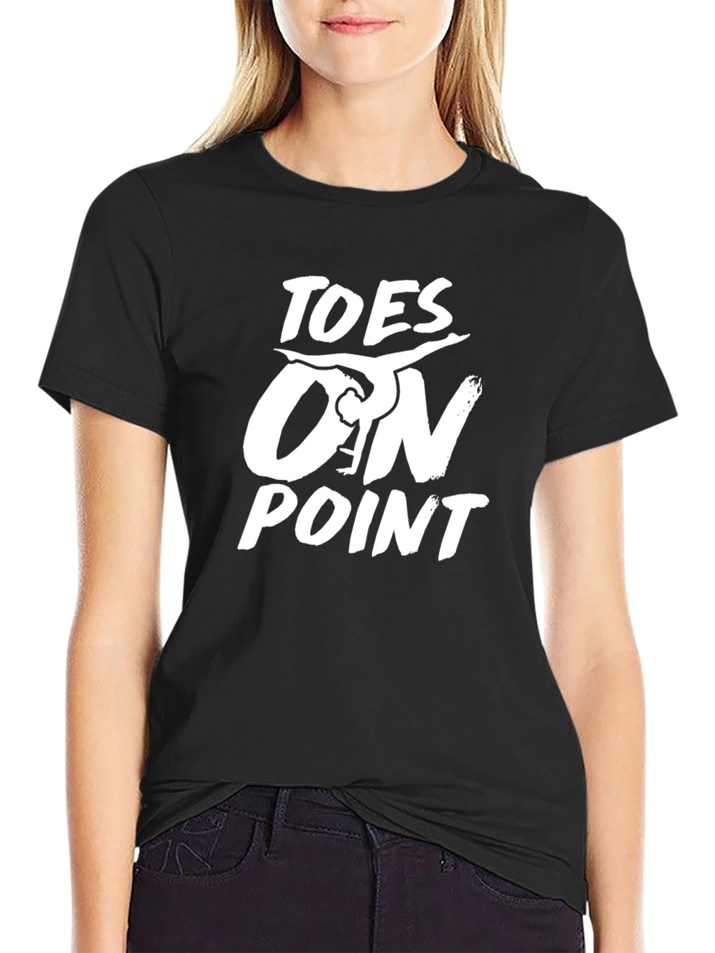 Toes On Point Graphic T-Shirt - Black