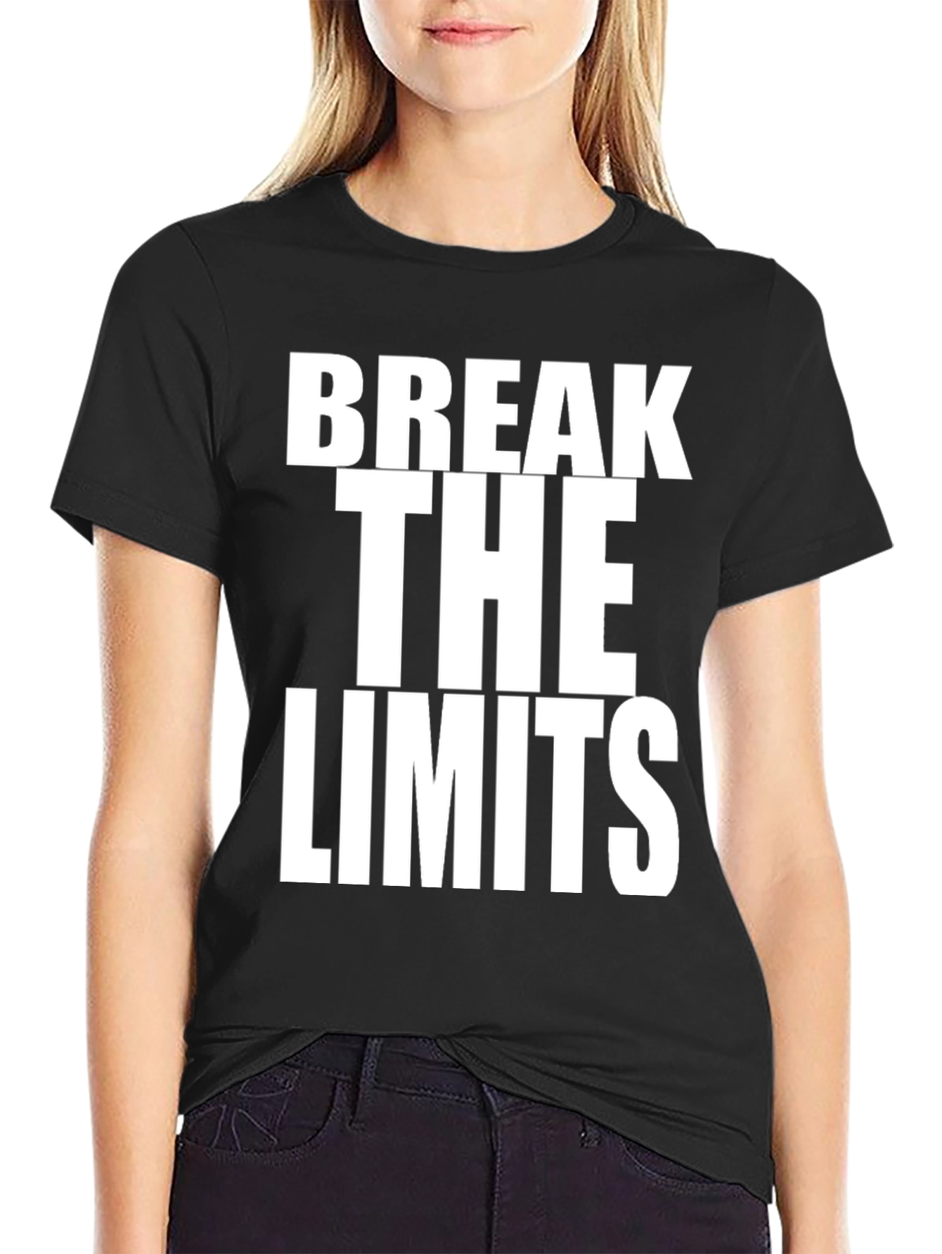 Break The Limits Black Graphic Tee Shirt