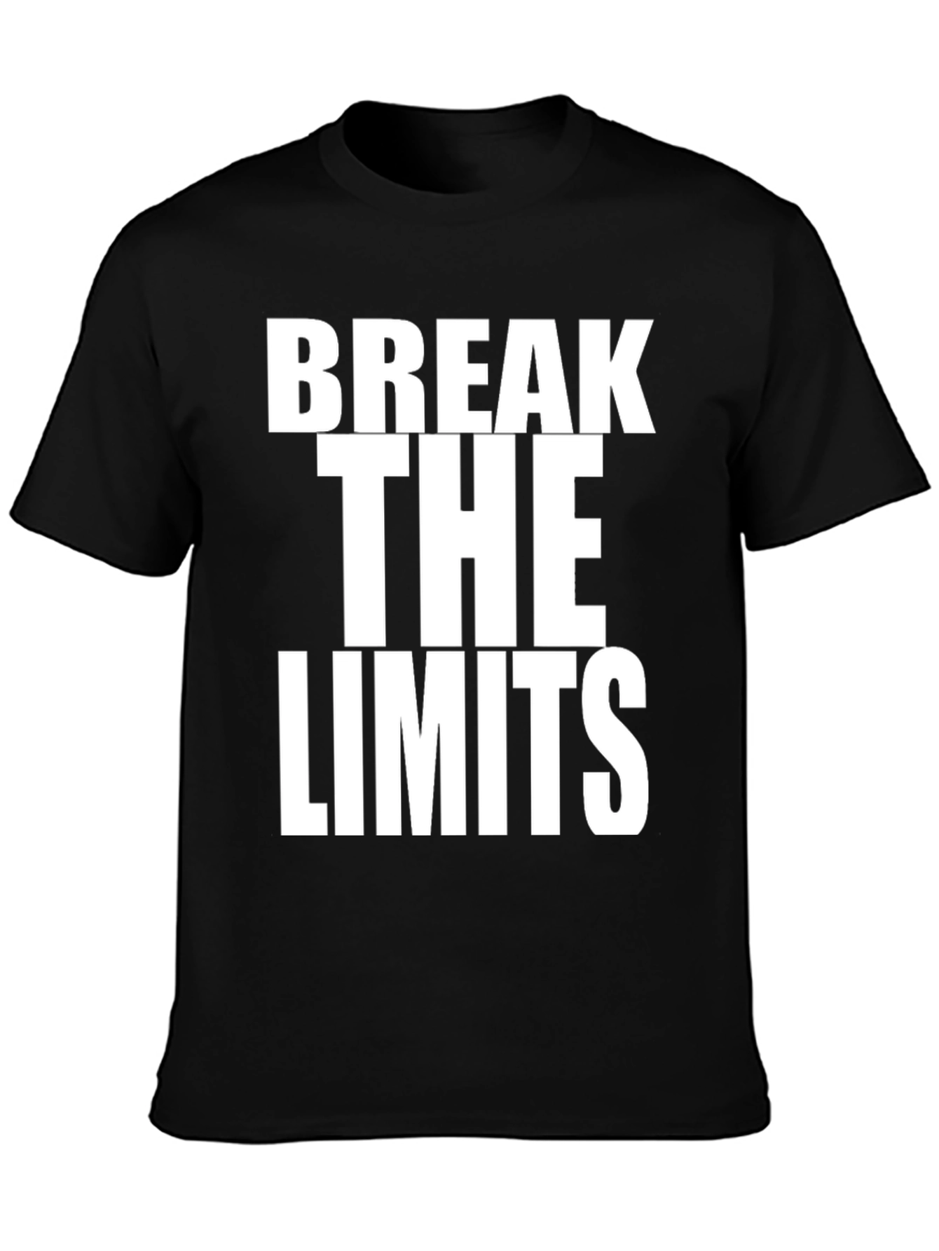 Break The Limits Black Graphic Tee Shirt