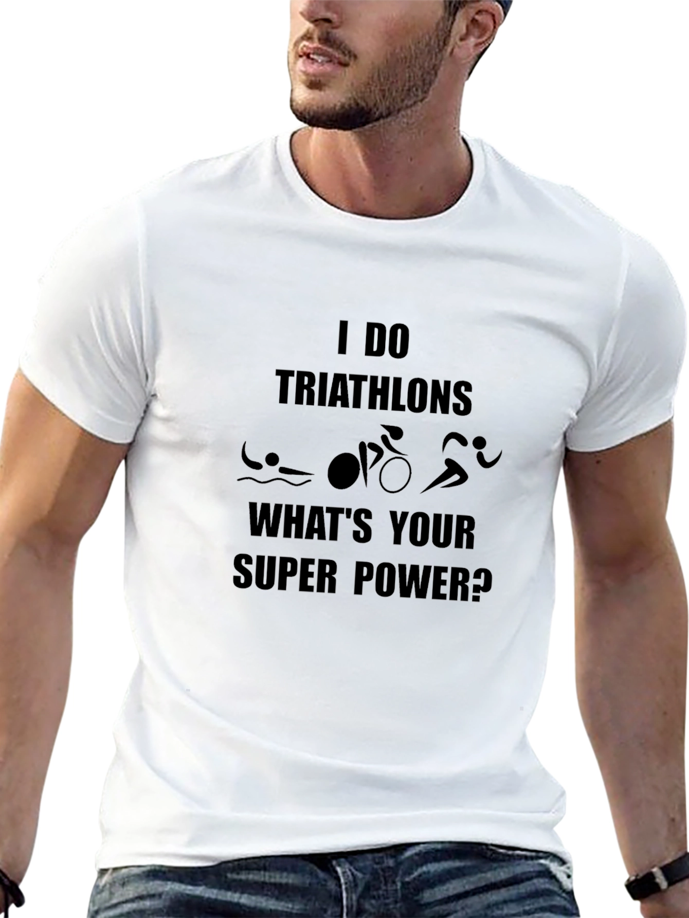 Triathlon Super Power Black T-Shirt