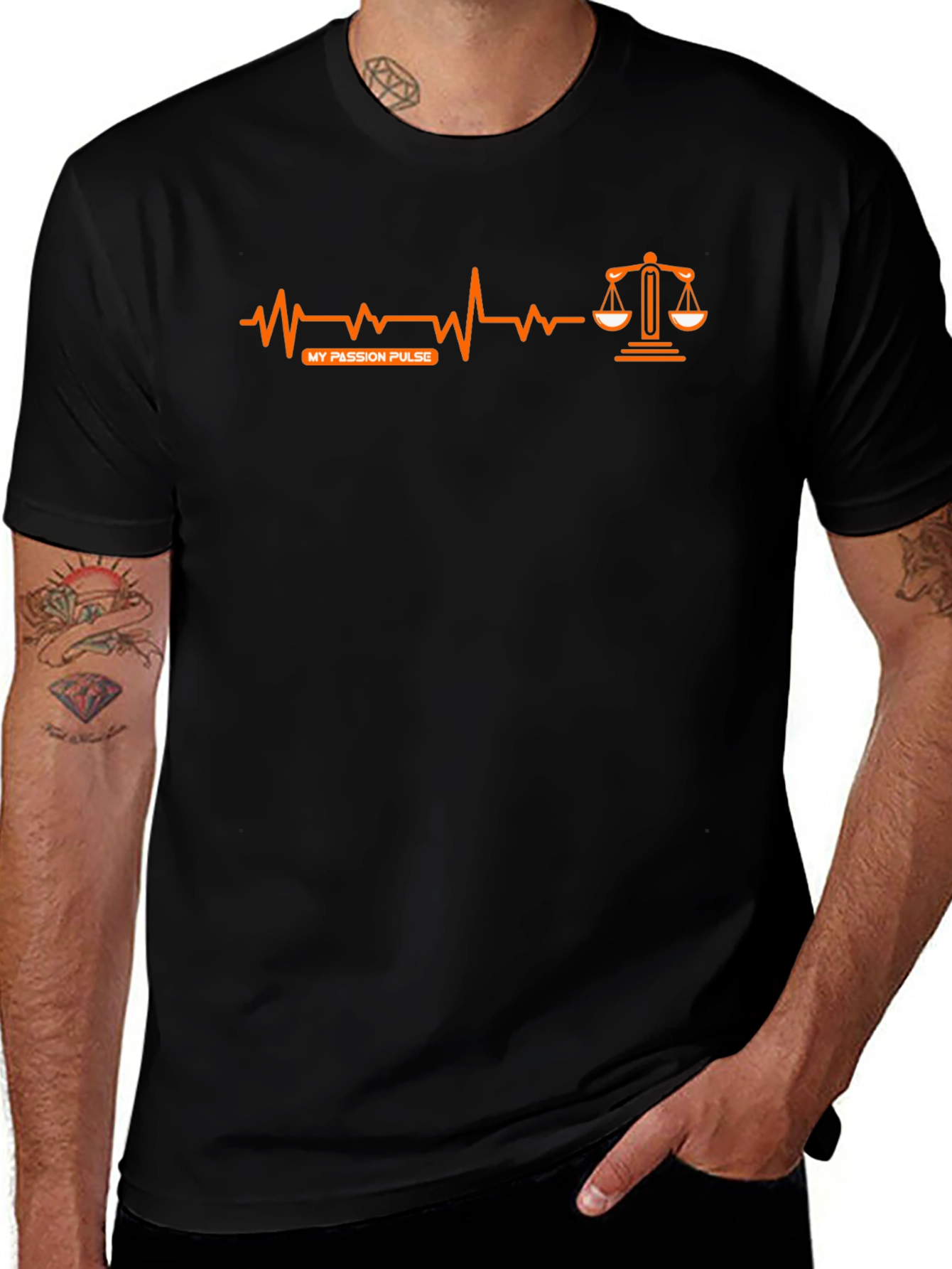 Lawyer Passion Pulse T-Shirt - Scales of Justice
