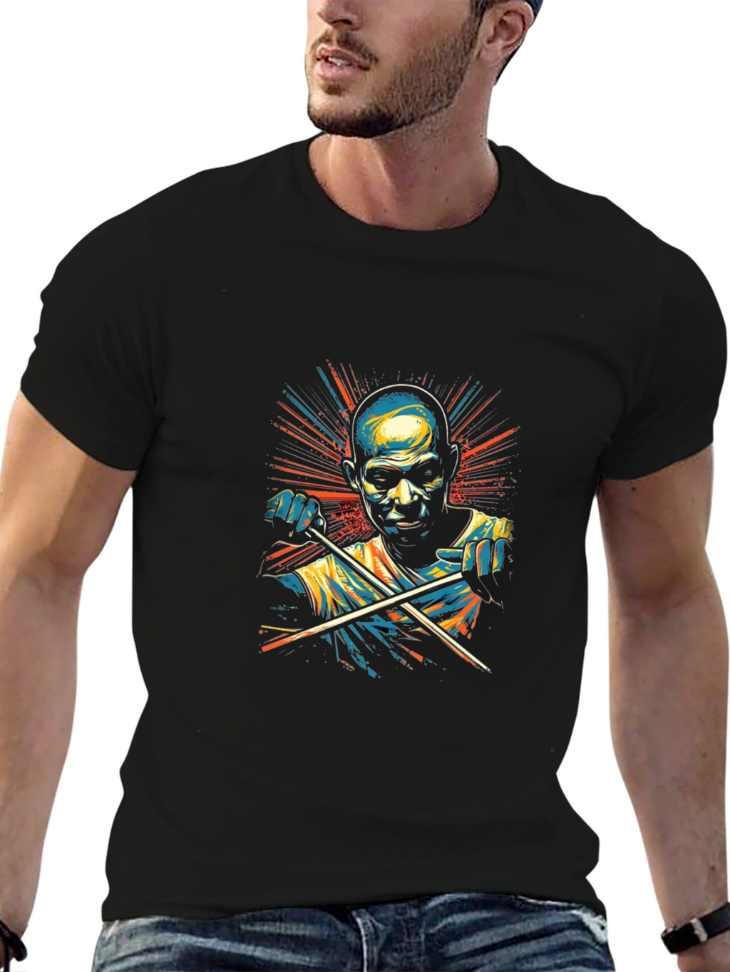 Drummer Graphic Tee - Stylish Musician T-Shirt
