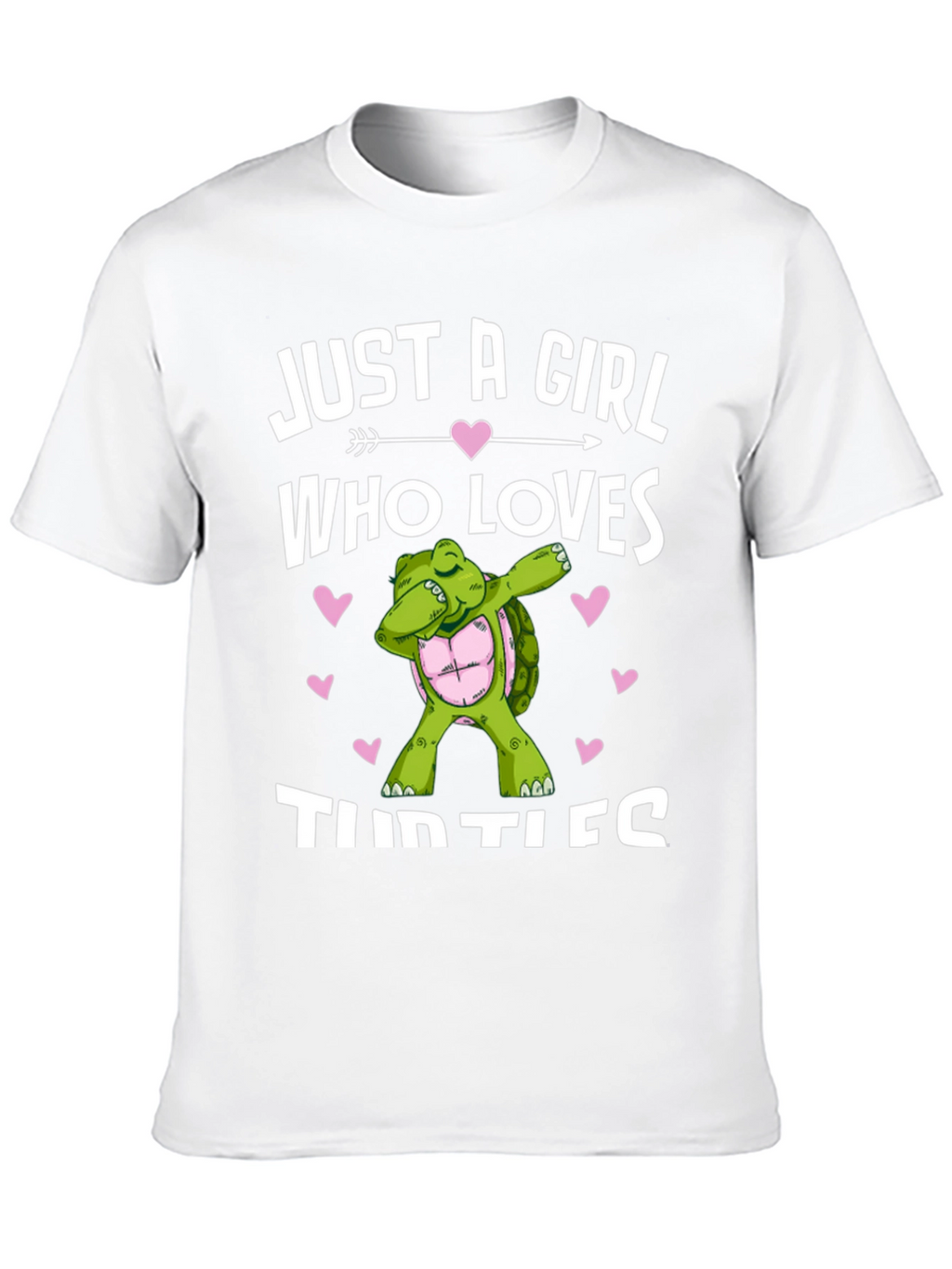 Girl Loves Turtles T-Shirt Dab Turtle Black Cotton Tee