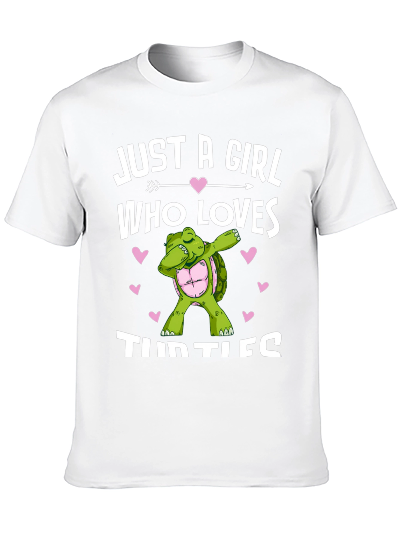 Girl Loves Turtles T-Shirt Dab Turtle Black Cotton Tee