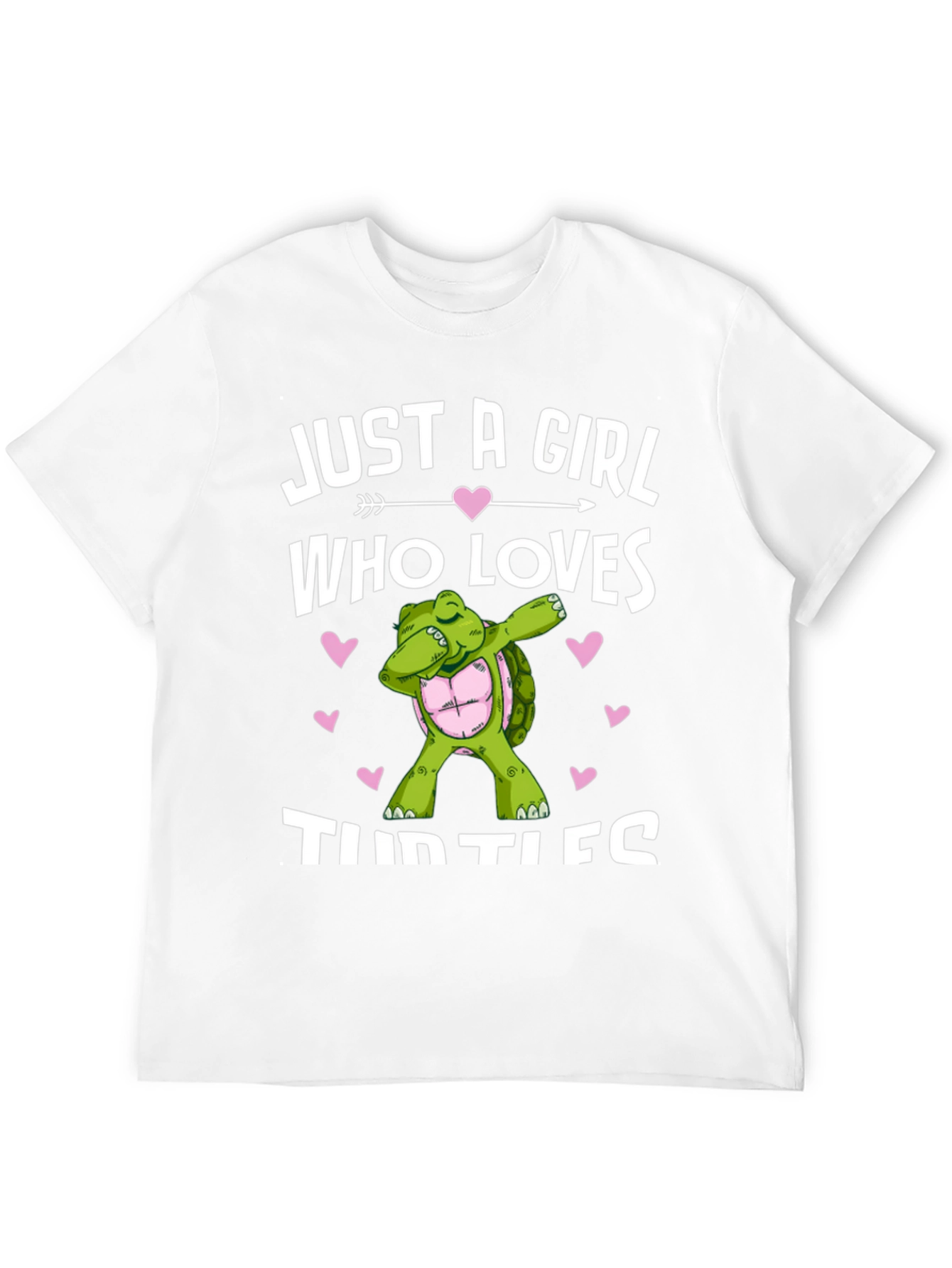 Girl Loves Turtles T-Shirt Dab Turtle Black Cotton Tee