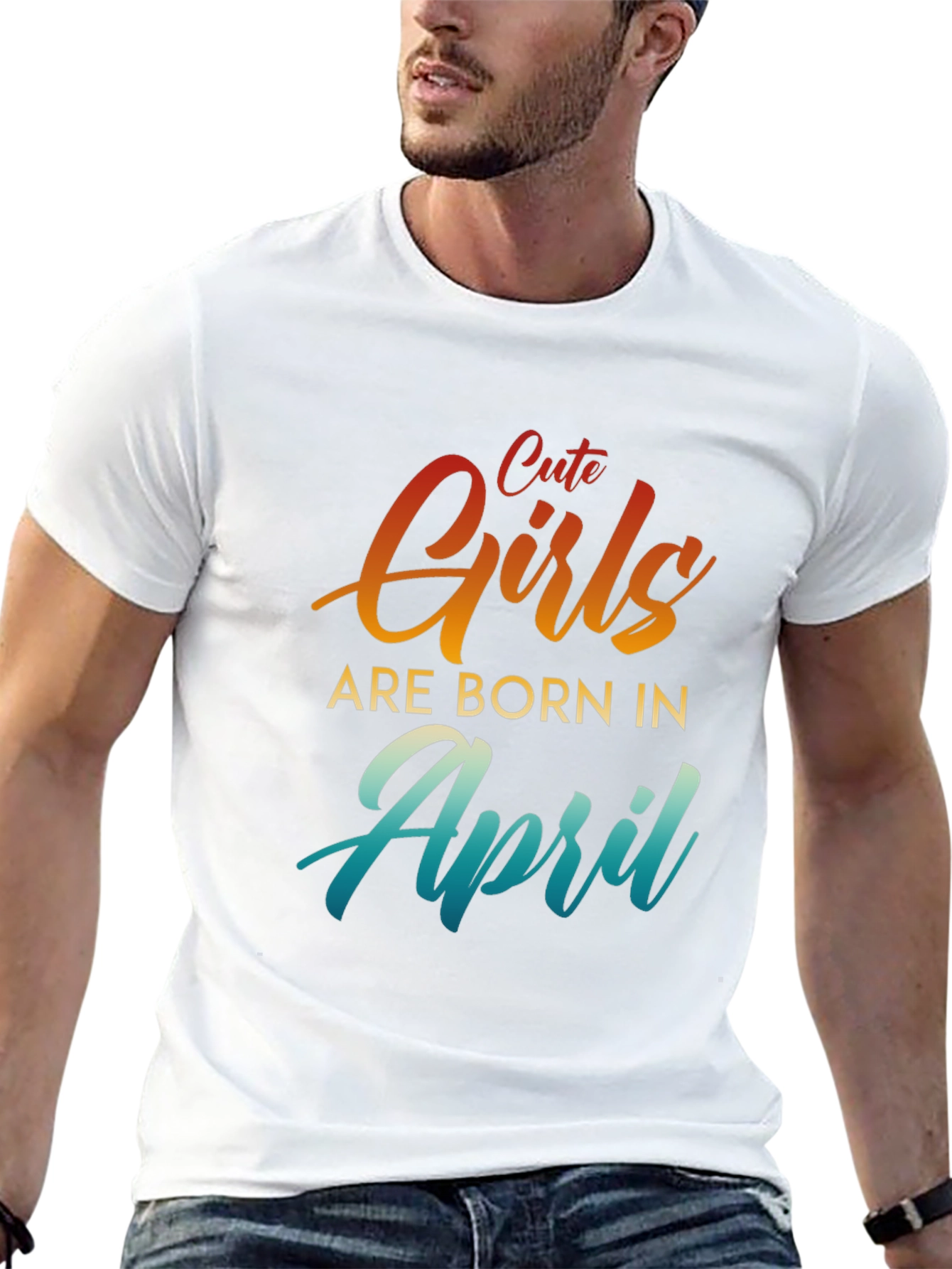 Cute Girls Are Born in April T-Shirt
