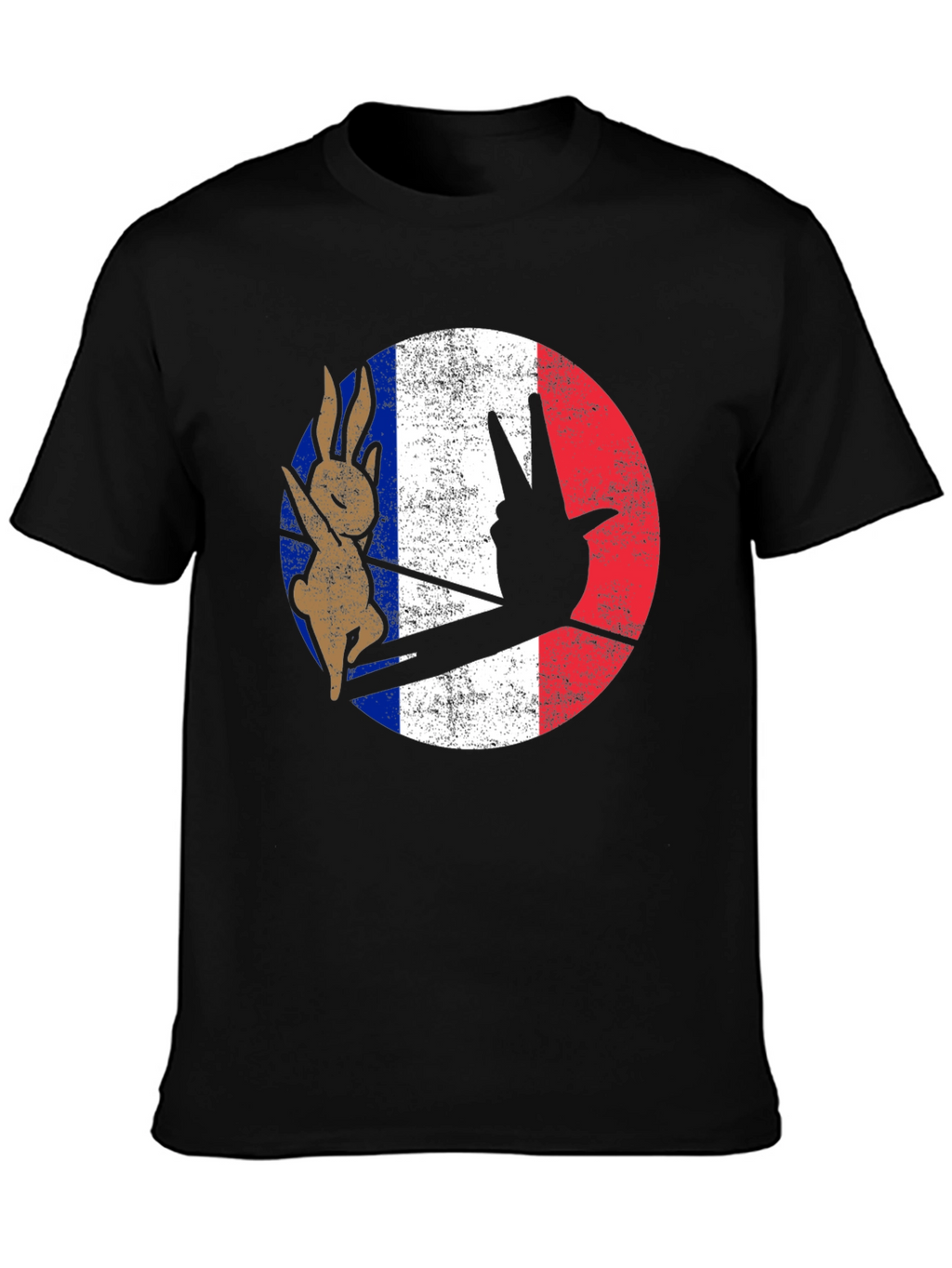 French Rabbit Peace Sign T-Shirt