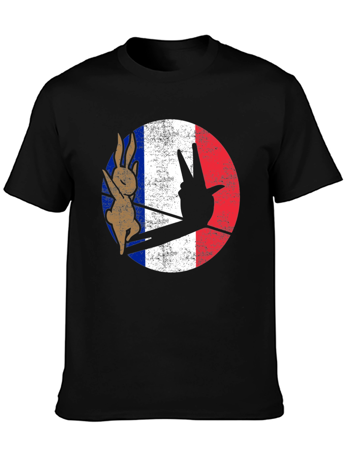 French Rabbit Peace Sign T-Shirt