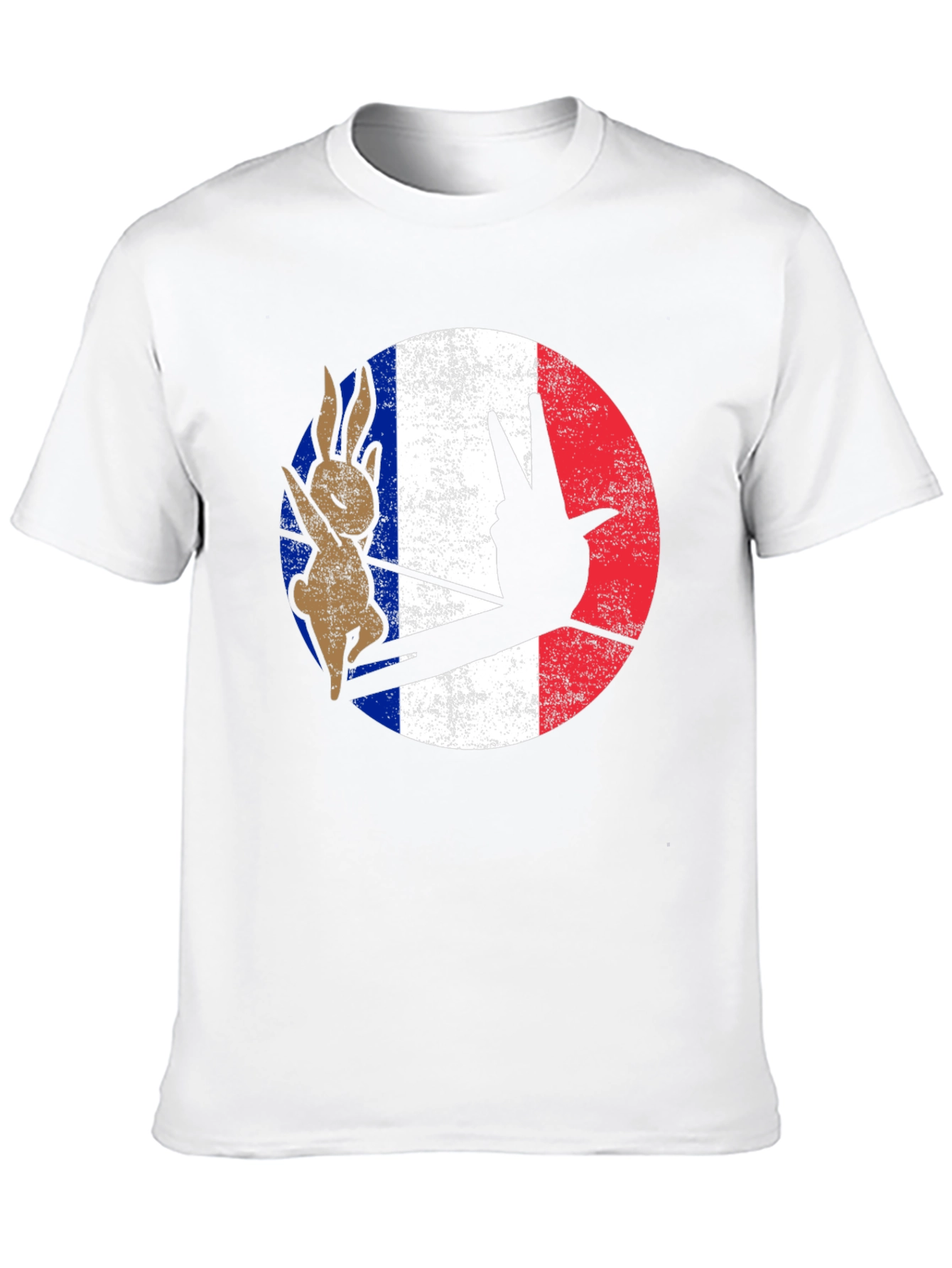French Rabbit Peace Sign T-Shirt