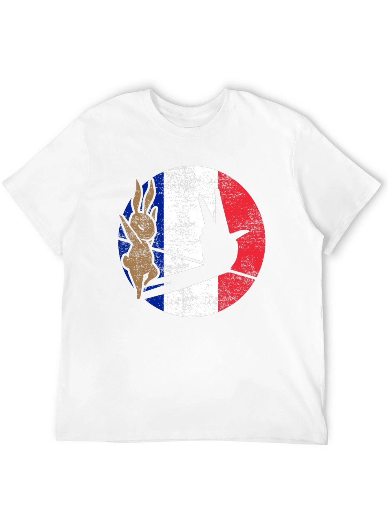 French Rabbit Peace Sign T-Shirt