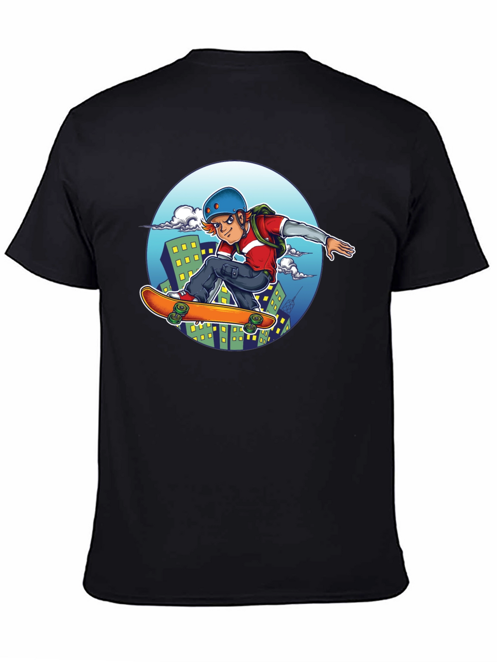 Skater Graphic T-Shirt - Black