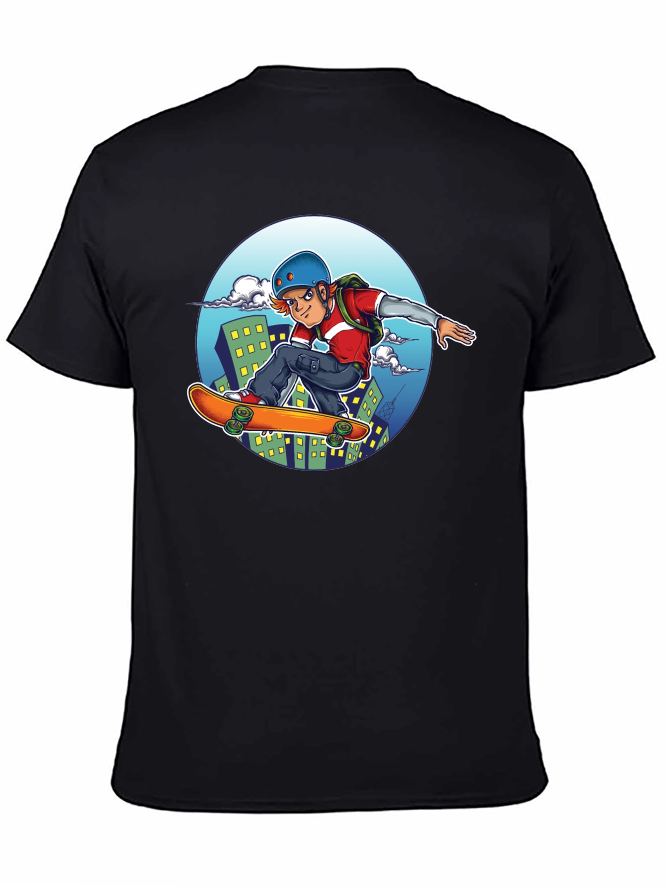 Skater Graphic T-Shirt - Black