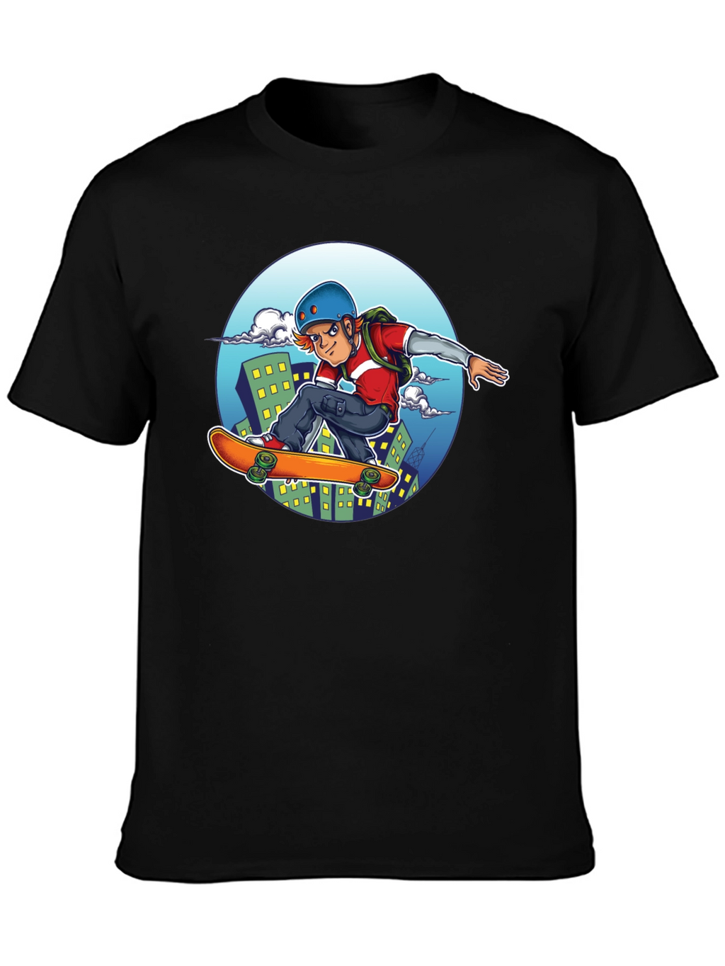Skater Graphic T-Shirt - Black