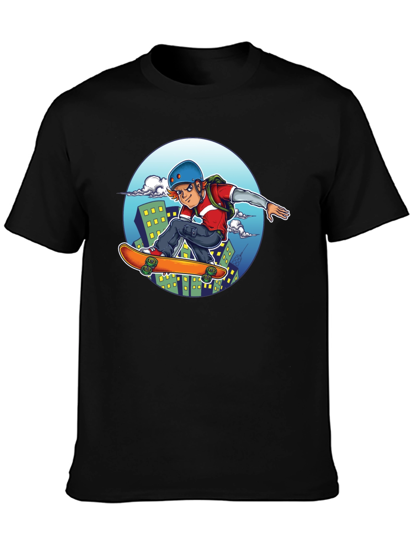 Skater Graphic T-Shirt - Black
