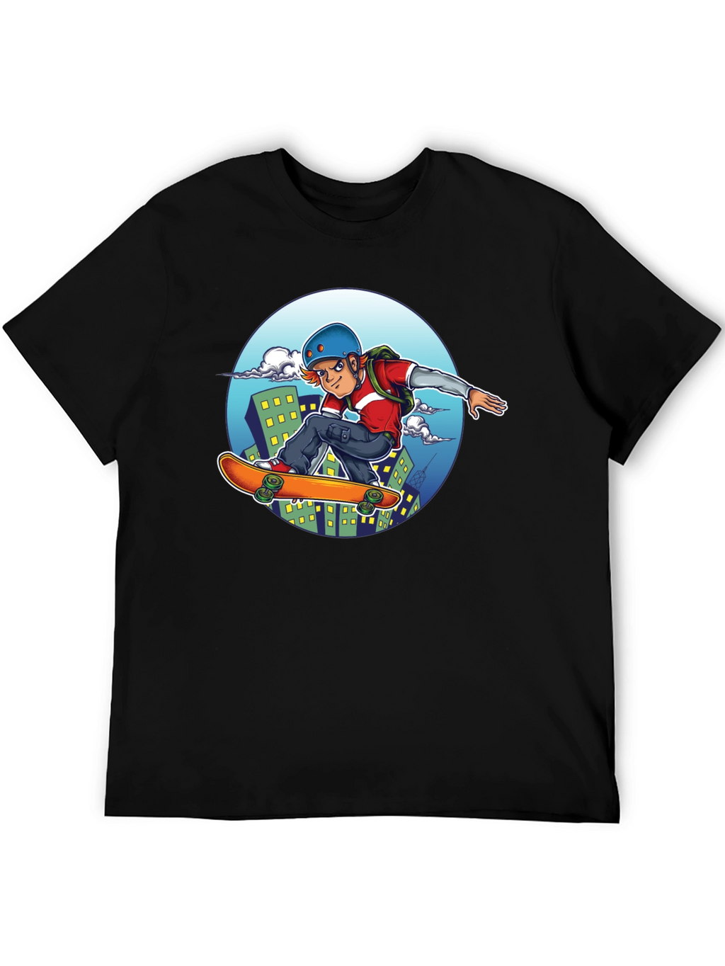 Skater Graphic T-Shirt - Black