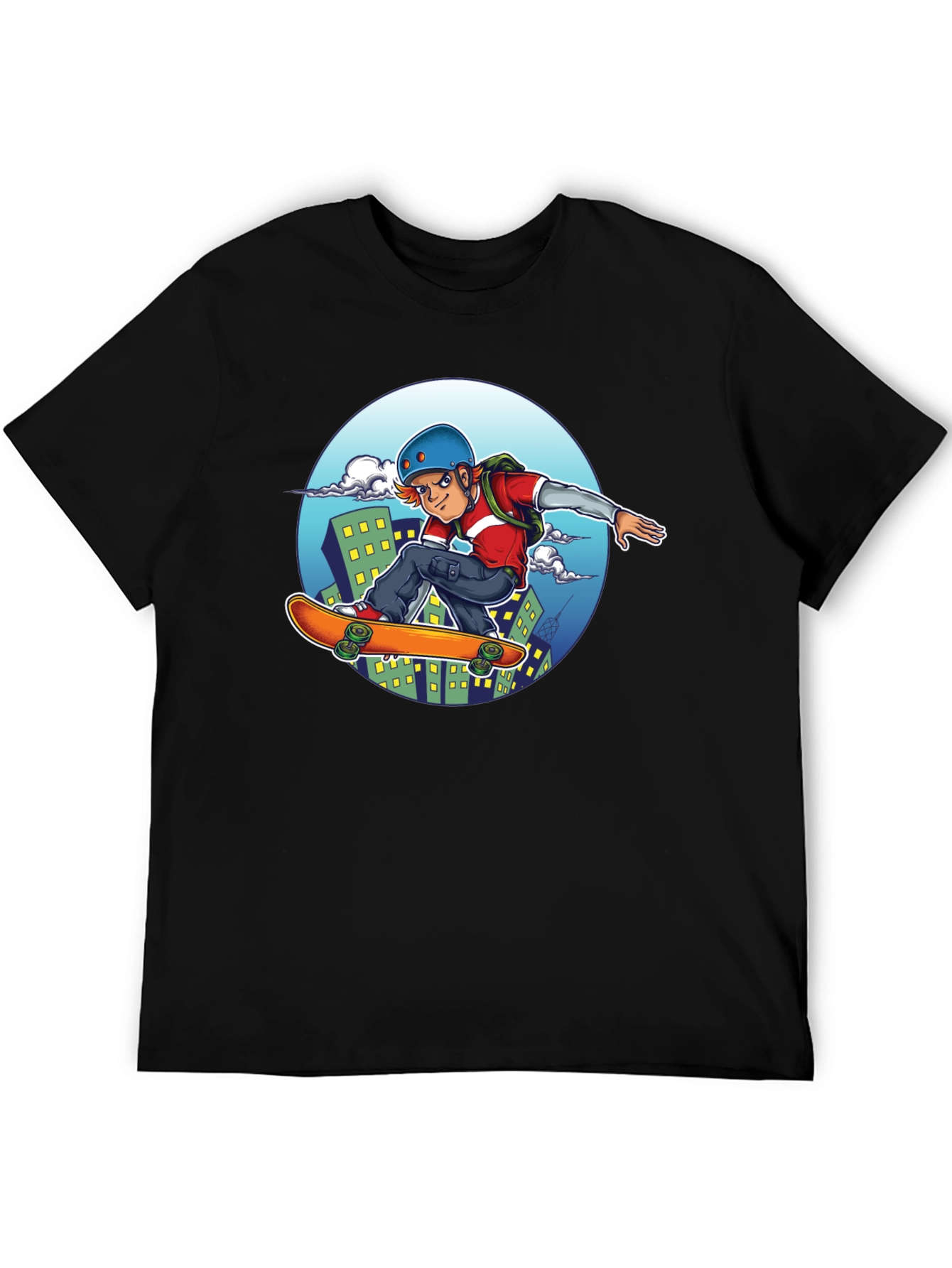 Skater Graphic T-Shirt - Black